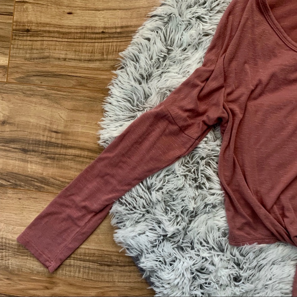 Olivia Rae Dark Pink Top W/ Waist Tie - Picture 4 of 6